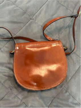 Women's Unbranded Brown Leather Crossbody Bag One Size